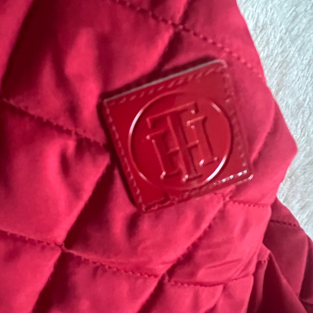 Tommy Hilfiger Women’s Red Quilted Jacket Full Zip size S - Picture 4 of 7
